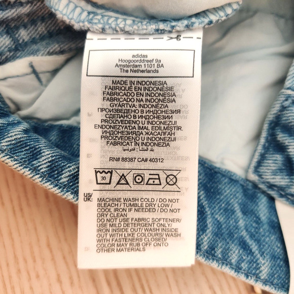 adidas Originals x KSENIASCHNAIDER Womens 3-Stripes Jeans Size 28 Wide Leg NWT - Picture 15 of 16